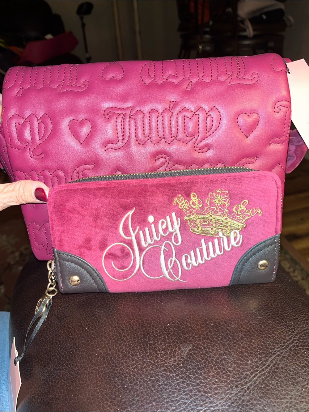 NWT Juicy Couture Quilted Handbag and matching wallet